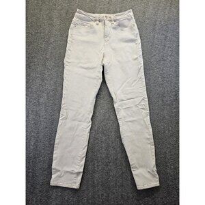 BKE Buckle Pants Womens 25 Cream Jeans Straight Leg Skinny Casual